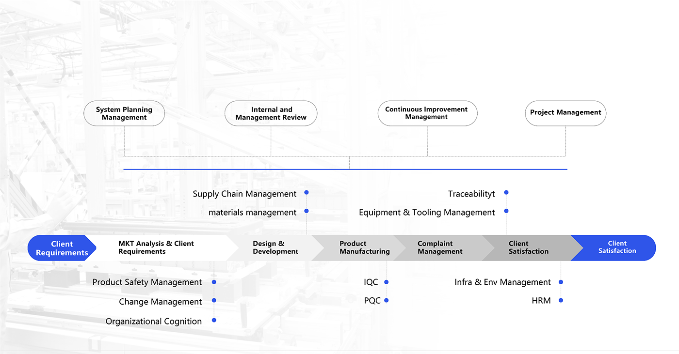 Customized process and management system diagram