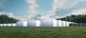 Industriële batterijopslag